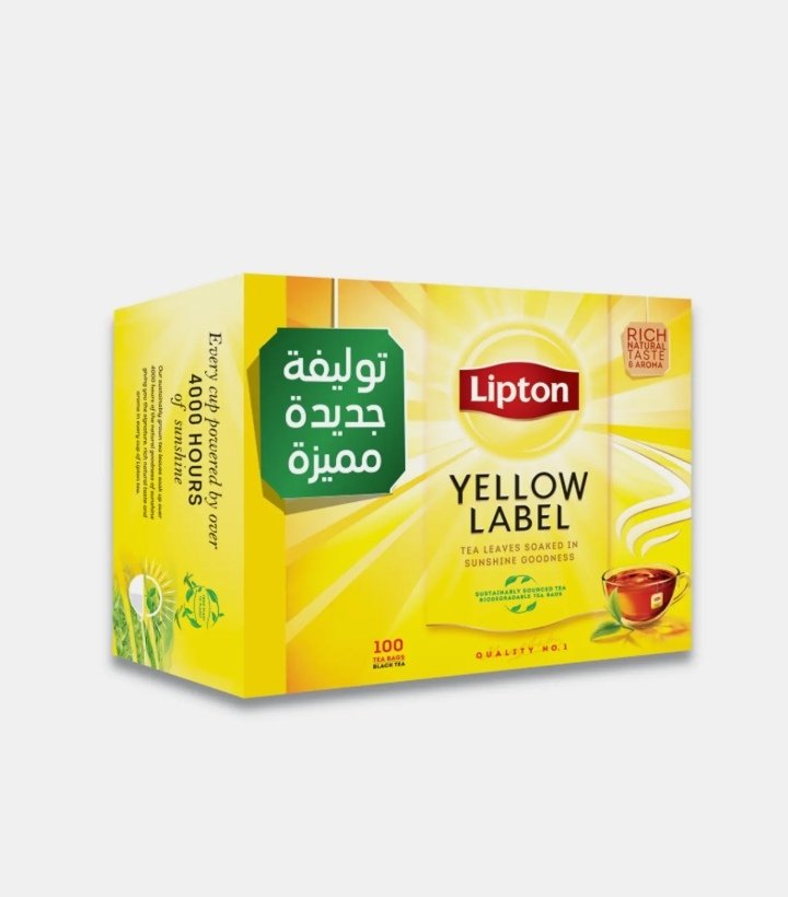 ليبتون العلامة الصفراء توليفه جديده مميزة  100 كيس