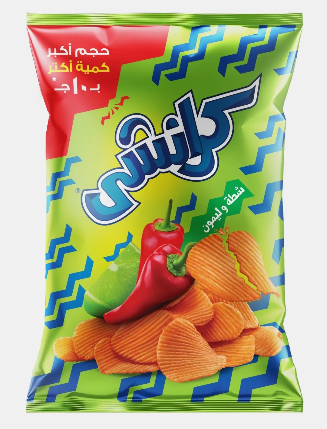 كرانشي رقائق بطاطس بالشطة والليمون  72 جم