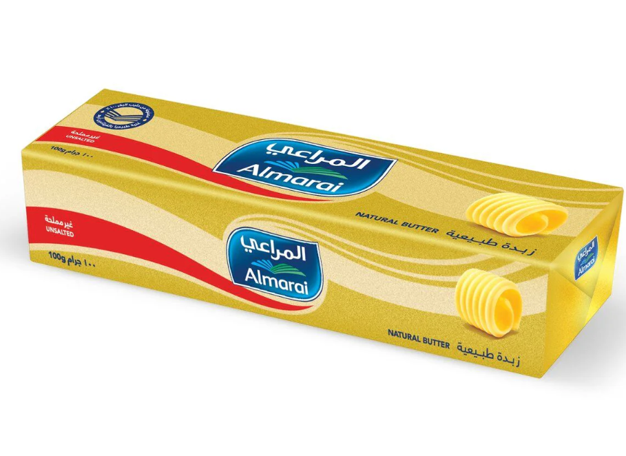 المراعي زبدة طبيعية غير مملحة 100 جرام