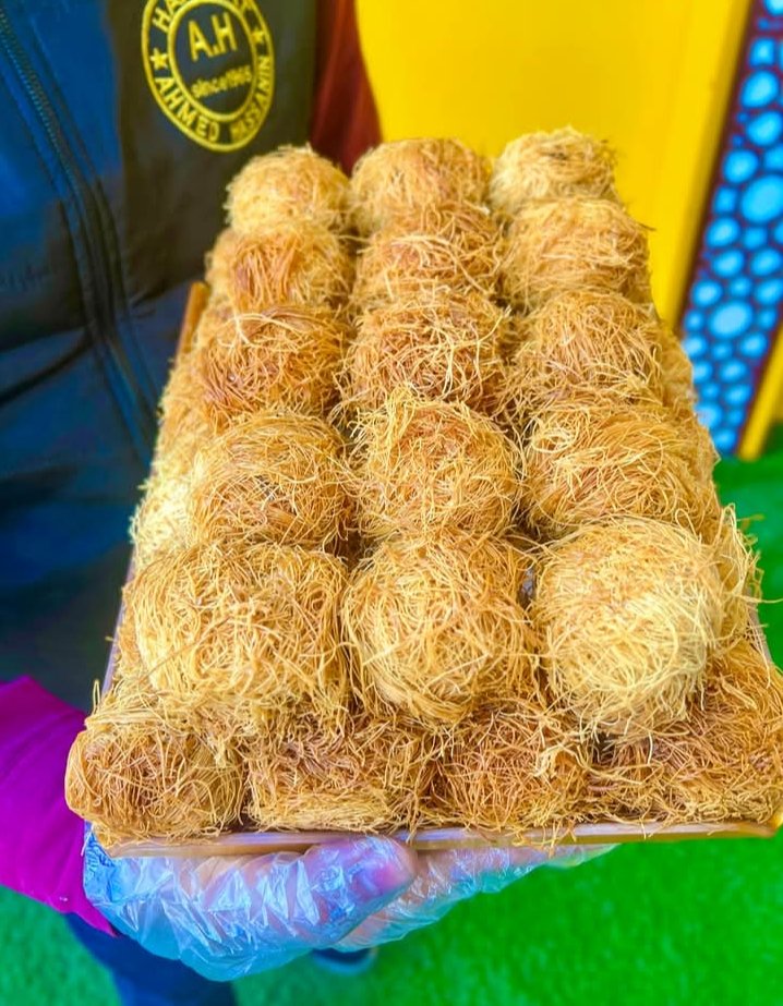 كنافه فنجال بالسمنه البلدى بإضافة مكسرات 1 كيلو