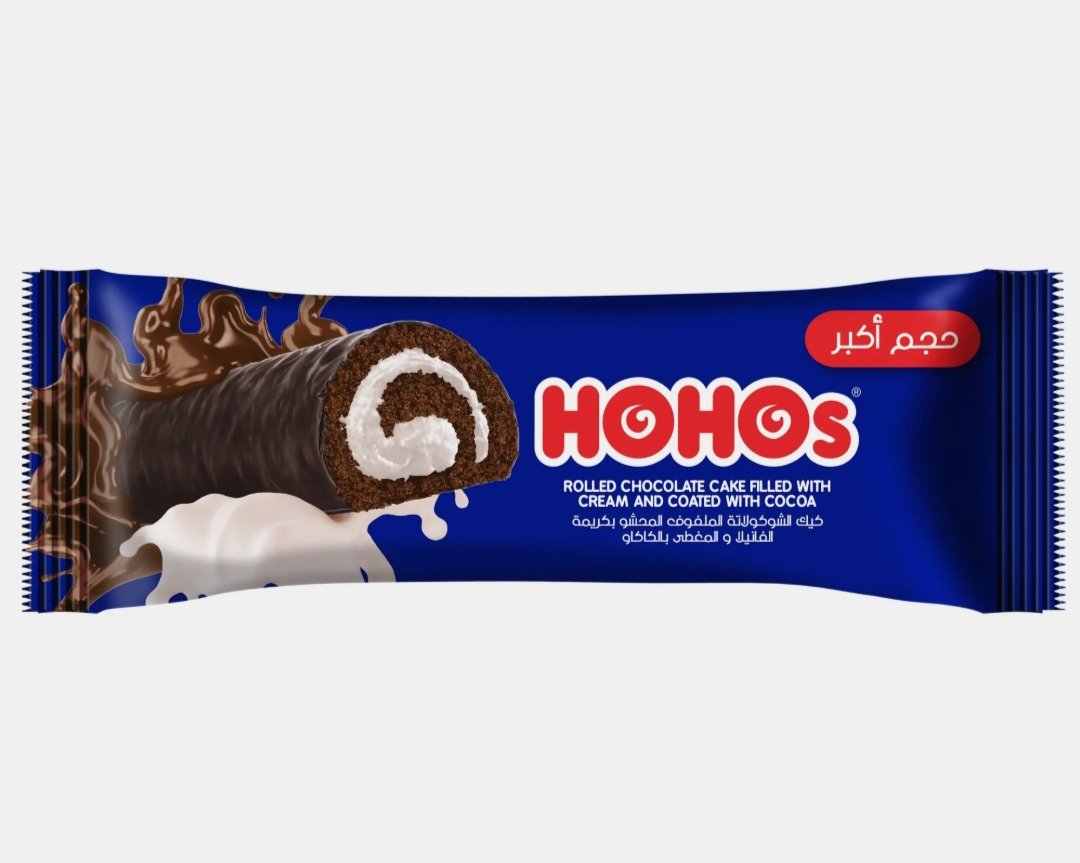 هوهوز كيك ملفوف اكستريم بالشوكولاته والكريمة بالفانليا 42 غرام