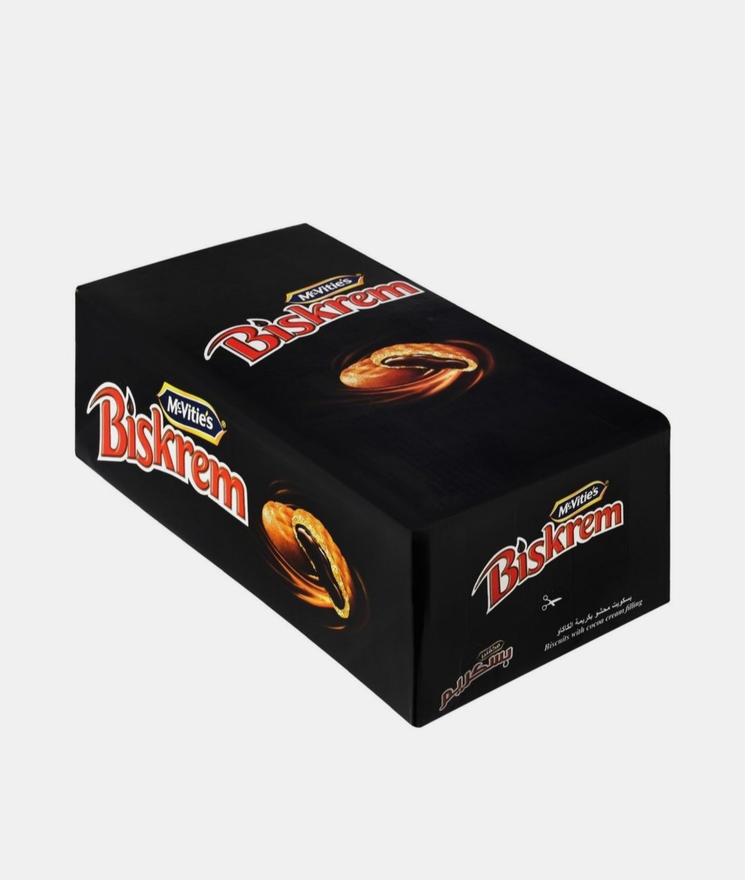 ماكفيتي 12 قطعه بسكريم بسكويت محشو بالكاكاو 104 جم