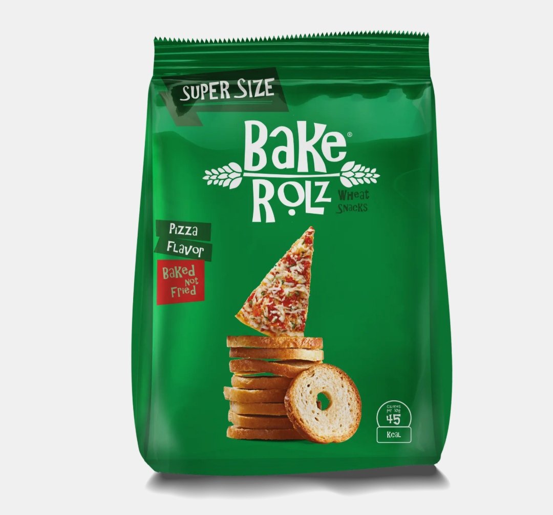 بيك رولز لفائف حجم كبير مخبوزة بنكهه البيتزا 60 جرام