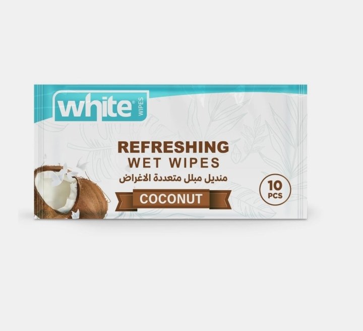 وايت مناديل وايبس كروس متعدة الاغراض بجوز الهند 10 مناديل