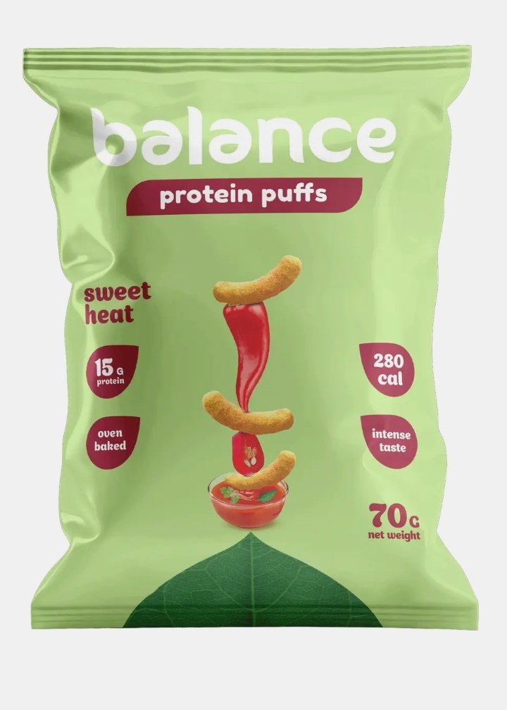 بالانس بروتين بافس منفوخات البروتين بالشطة الحلوة 70-78 جرام