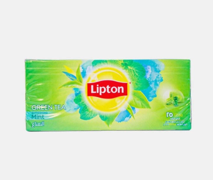 ليبتون شاي اخضر مع النعناع 25 فتله