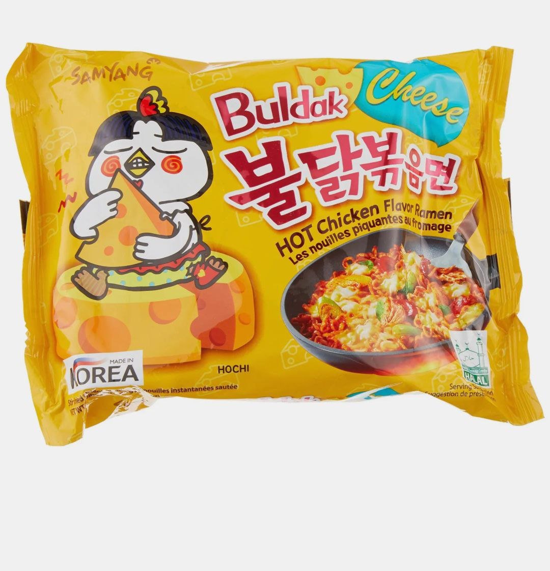 ساميانج حزمة نودلز رامين مقليه بنكهه الدجاج الحار بجبنه 140 جرام