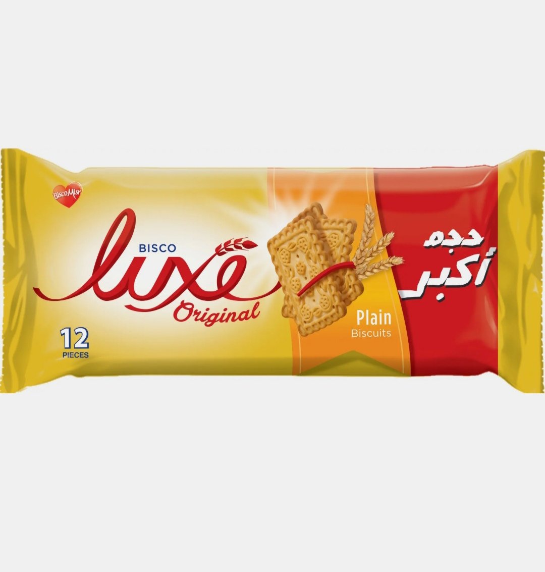 بسكو مصر بسكويت لوكس ساده اصلي 12 قطعه  50 جرام