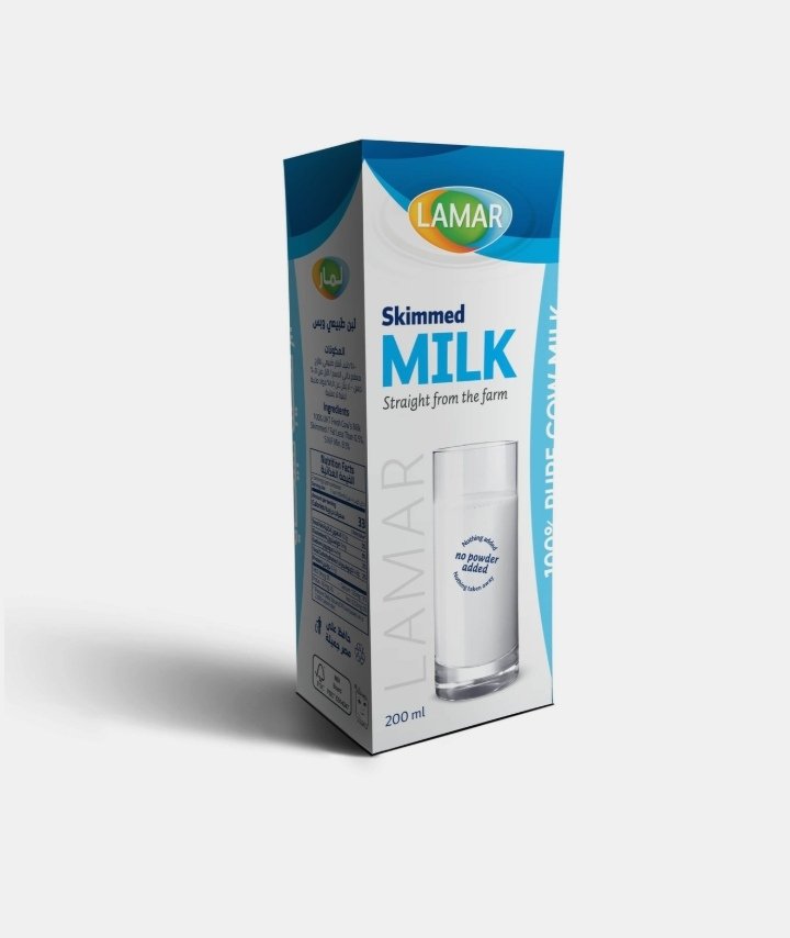 لمار حليب خالي الدسم 200 مل