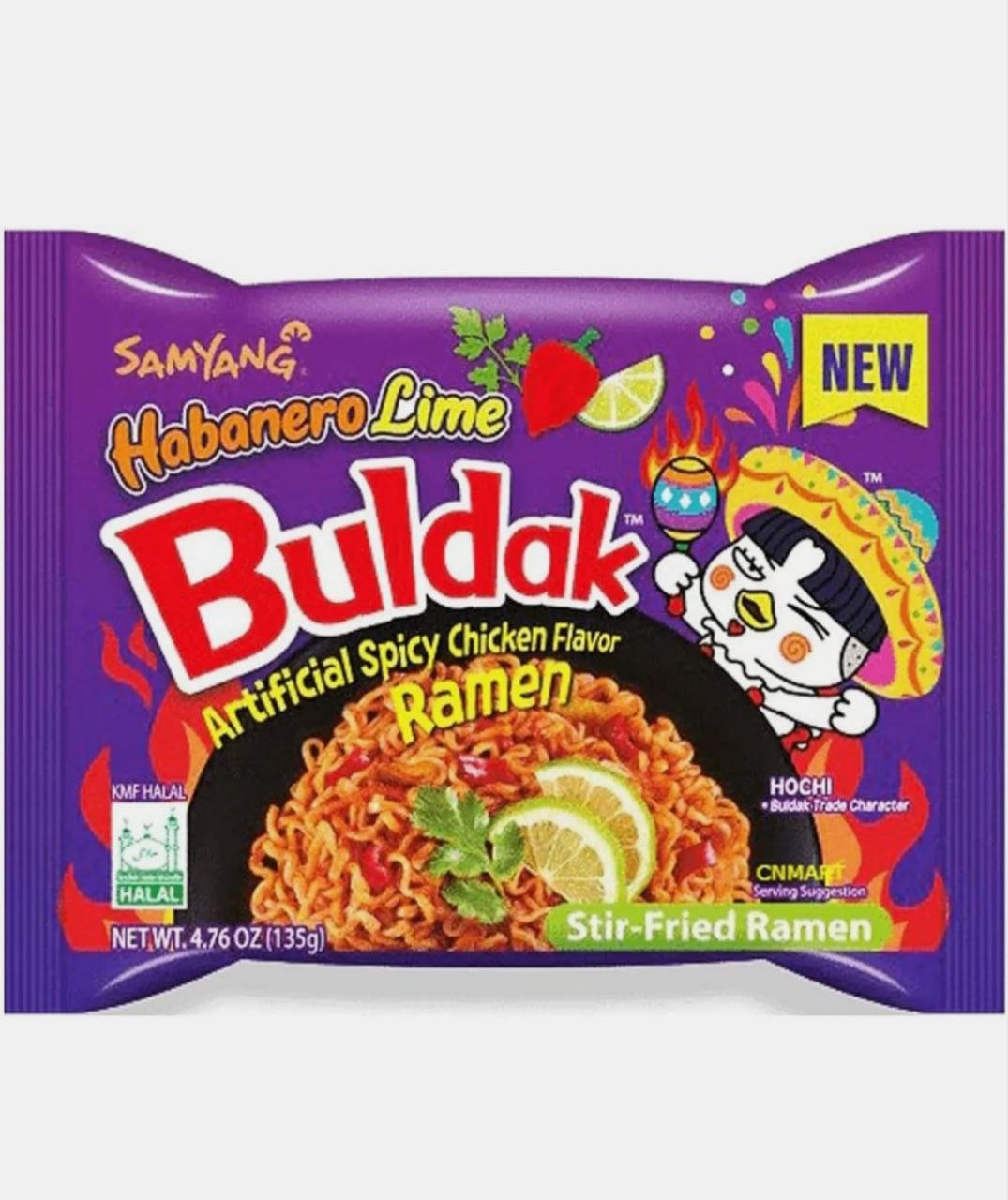 ساميانج حزمة نودلز رامين مقليه بنكهه الدجاج الحار هابانيرو لايم  135 جرام