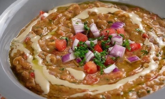 طبق فول اسكندراني كبير